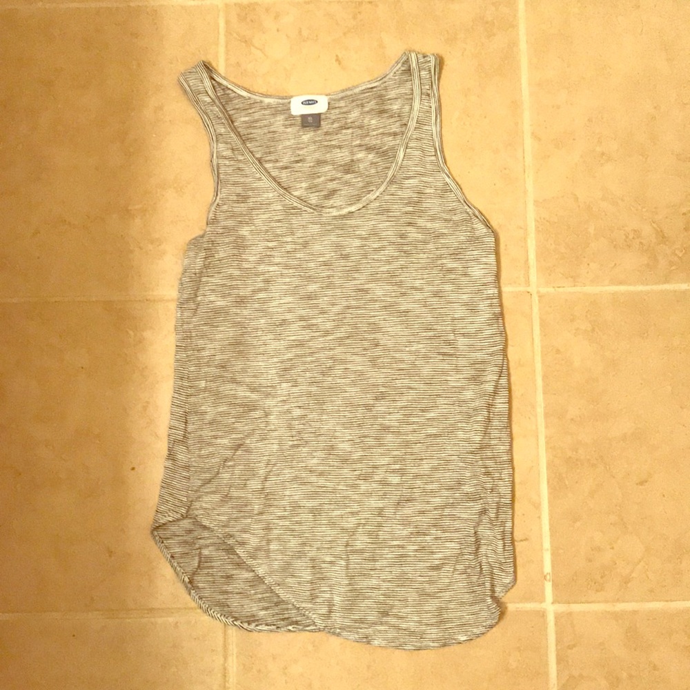 Old Navy XS micro-stripe tank top.